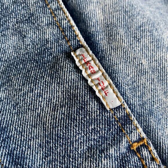 Texas Tuff Acid Wash 1988 Denim Jean Jacket Sz M - Picture 5 of 11